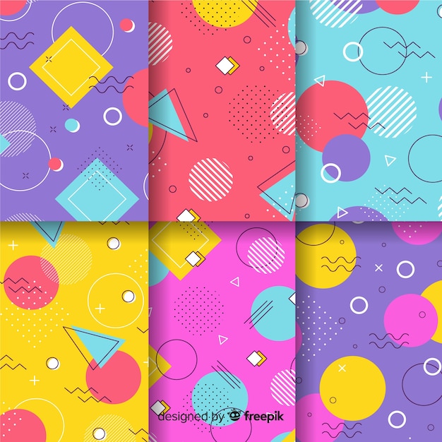 Memphis pattern collection background