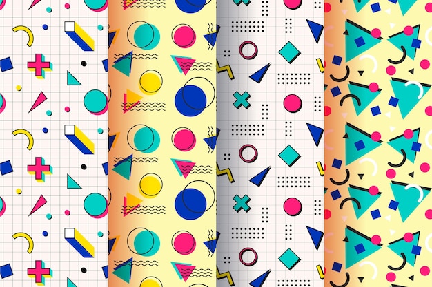 Memphis pattern collection concept