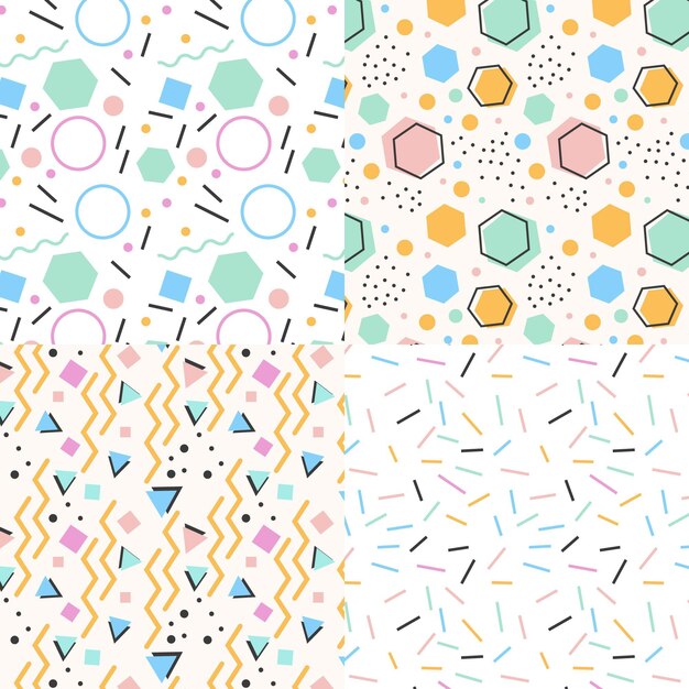 Memphis pattern collection concept