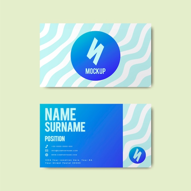 Free Vector memphis style creative business card design in bold colors