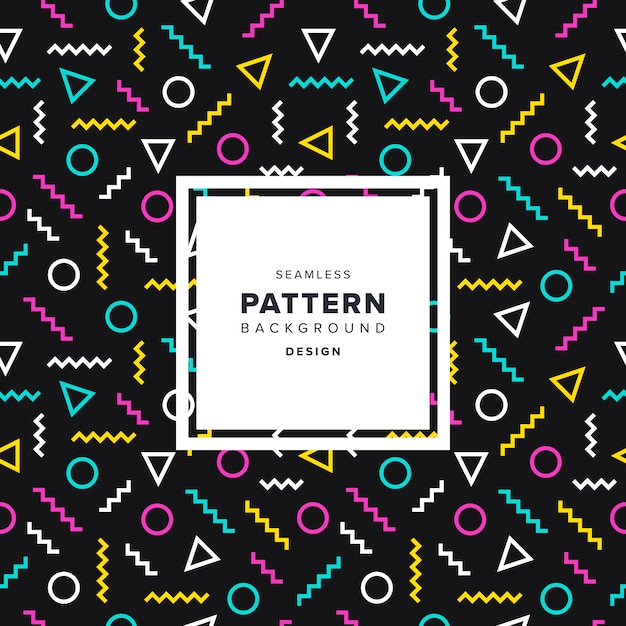 Memphis style pattern design