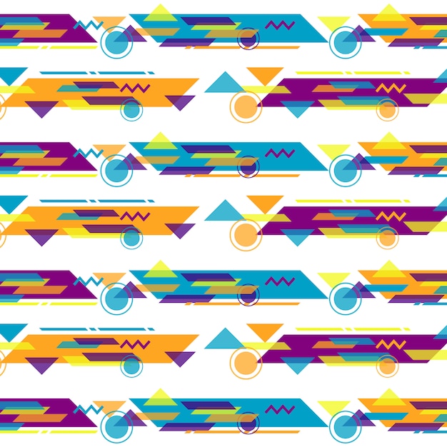 Memphis style pattern design