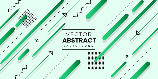 Free Vector memphis white green mono multipurpose abstract background banner