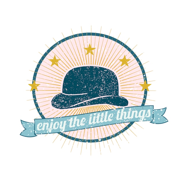 Mens hat logo illustration