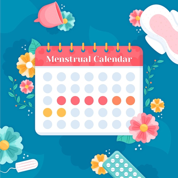 Menstrual calendar concept