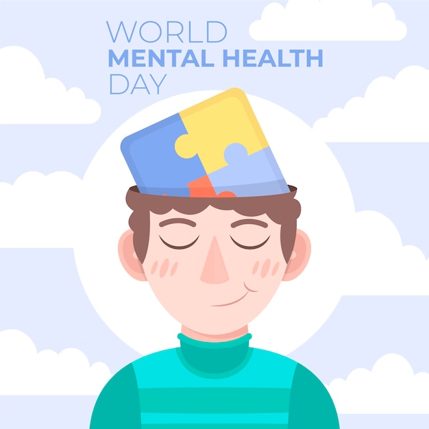 Free Vector mental health day illustration