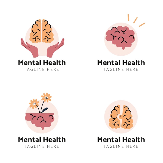 Mental health logos collection