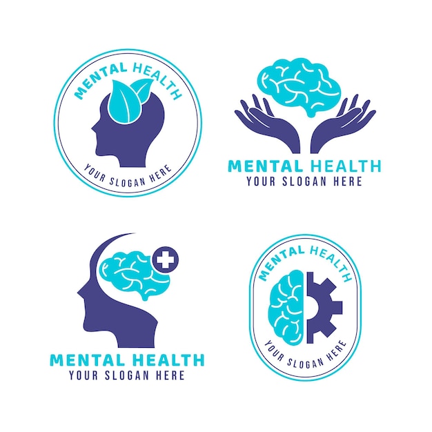 Mental health logos collection