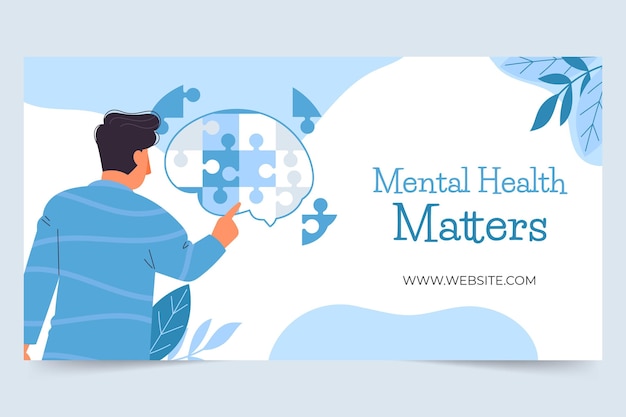 Mental health social media post template