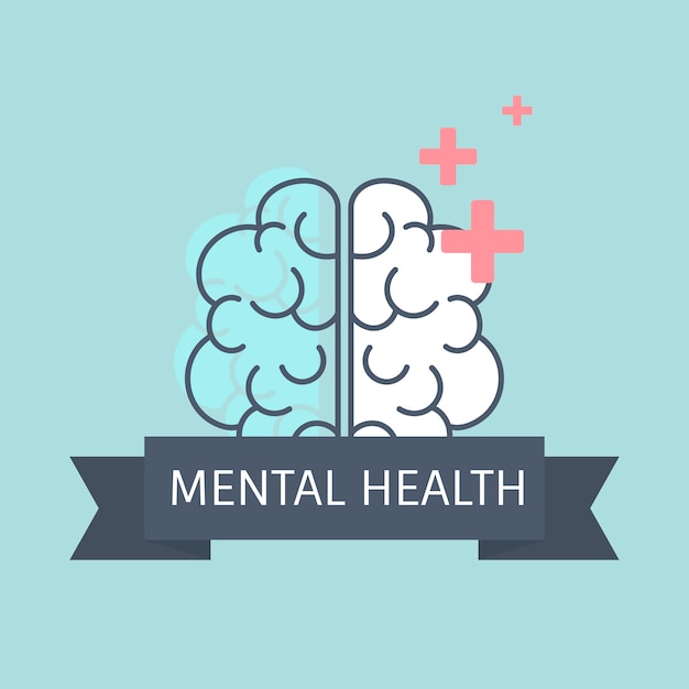 Free Vector mental health understanding the brain vector