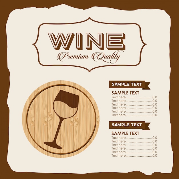 Free vector menu wine template