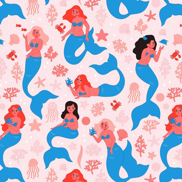 Mermaid pattern concept