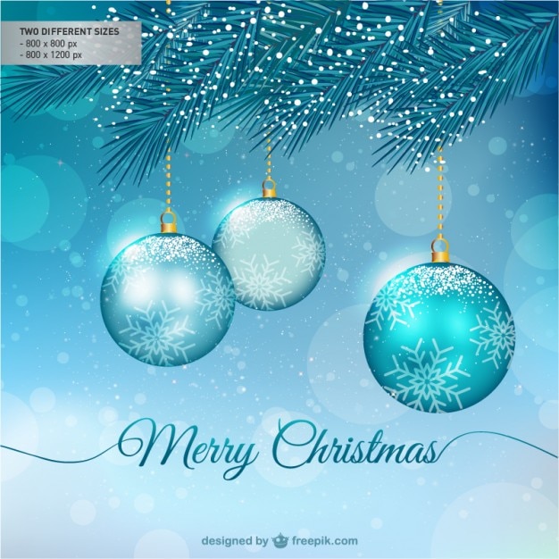 Free Vector merry christmas background with balls