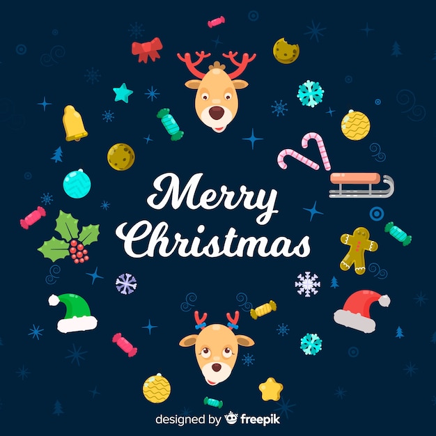 Free Vector merry christmas background