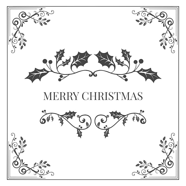 Merry Christmas badge design vector