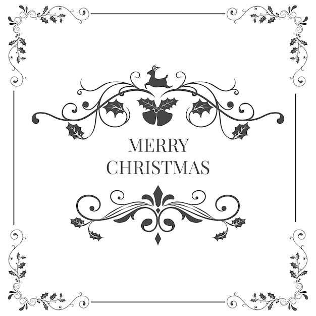 Merry Christmas badge design vector