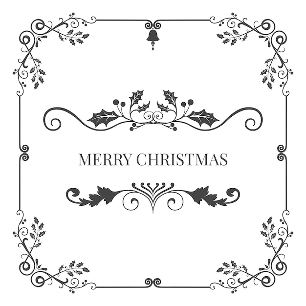 Merry Christmas badge design vector