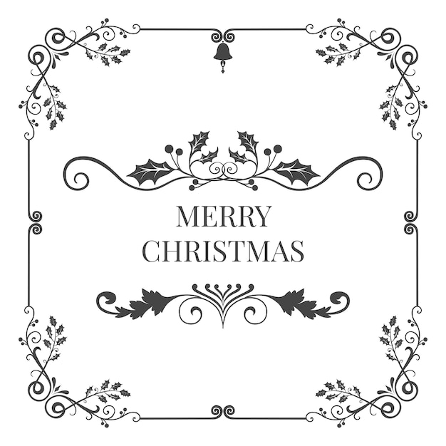 Merry Christmas badge design vector