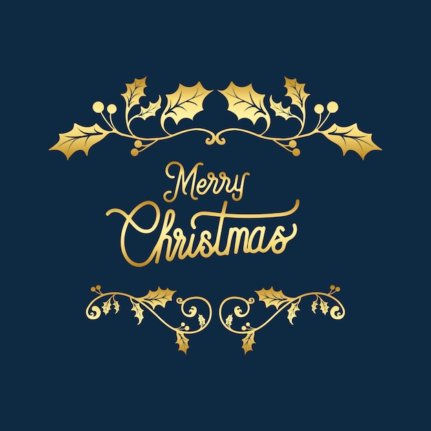 Free Vector merry christmas badge design vector