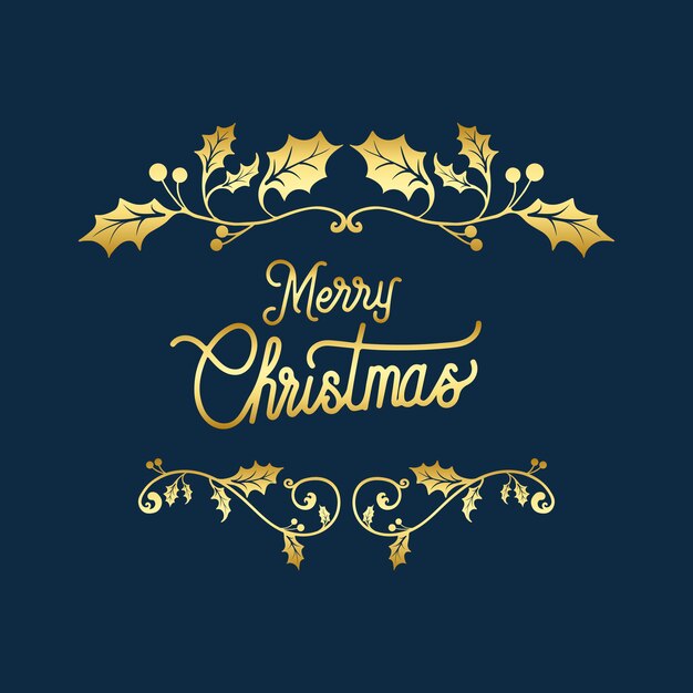 Merry Christmas badge design vector