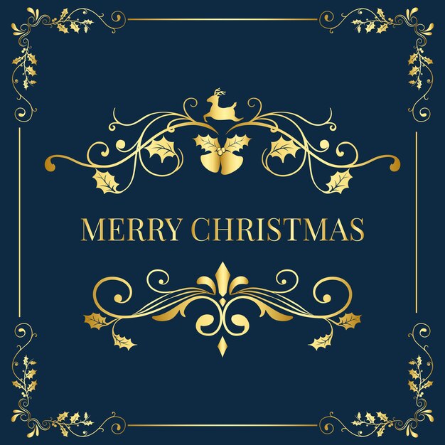 Merry Christmas badge design vector