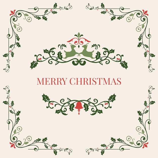 Merry Christmas badge design vector