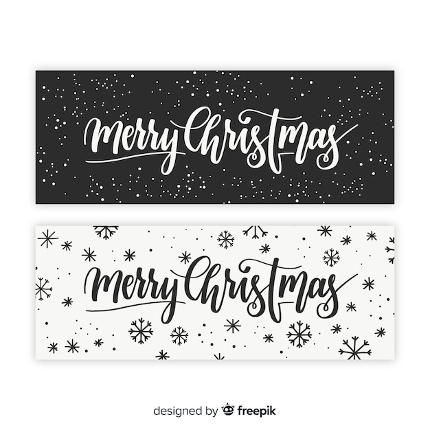 Free vector merry christmas banner