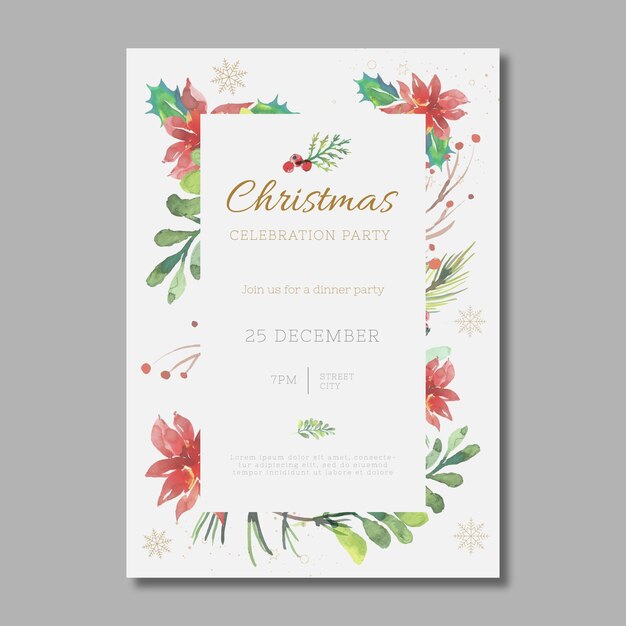 Merry christmas card template