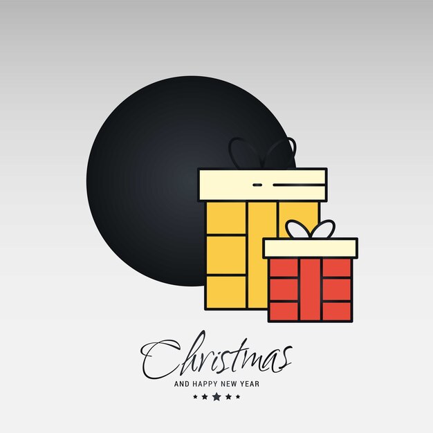 Merry Christmas card with creative design 