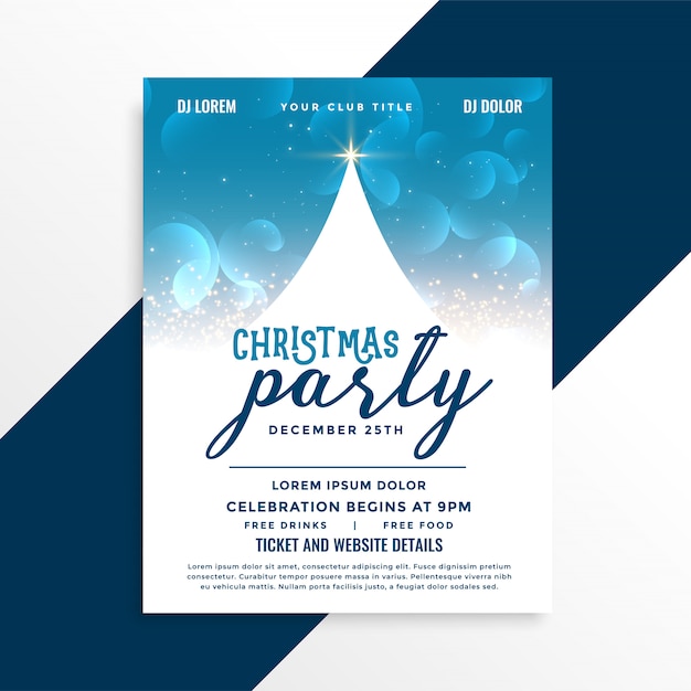 Merry christmas celebration party flyer design