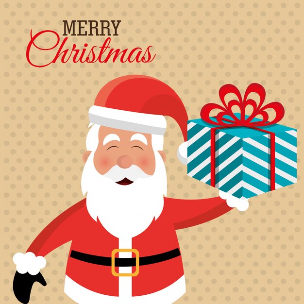 Merry christmas colorful card design