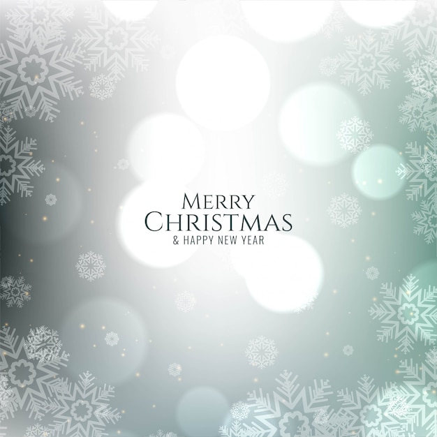 Merry Christmas decorative festive bokeh card