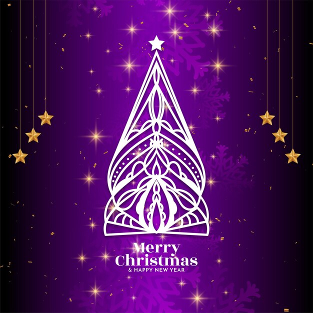 Merry Christmas festival background tree design