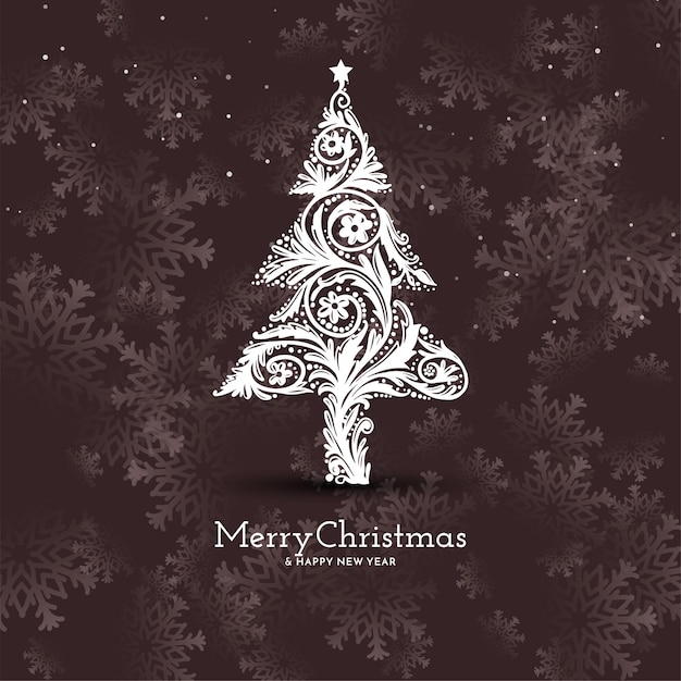 Merry Christmas festival decorative background design vector