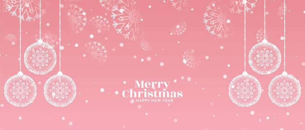 Merry Christmas festival decorative greeting banner design vector