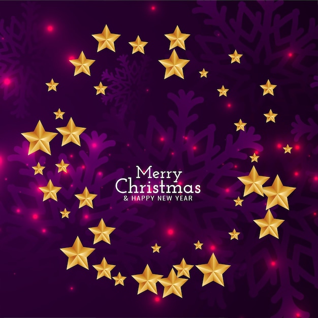 Free Vector merry christmas festival glossy violet background design