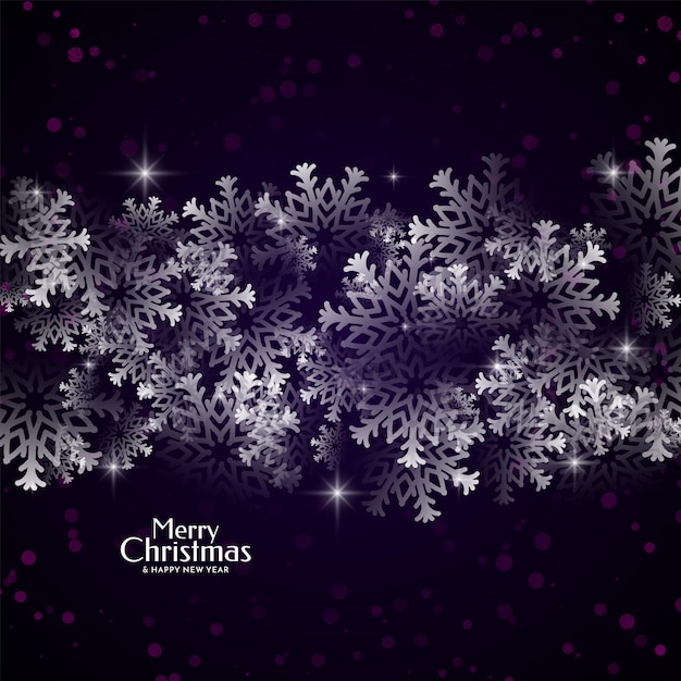 Free Vector merry christmas festival white snowflakes background design vector