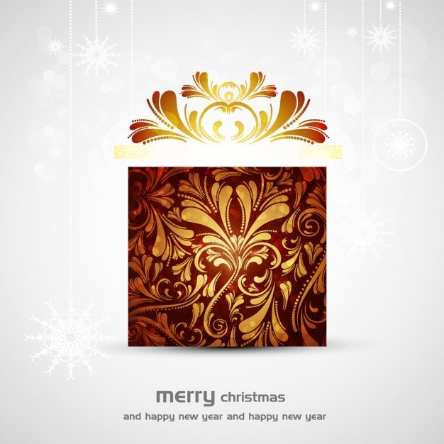 Free Vector merry christmas gift box