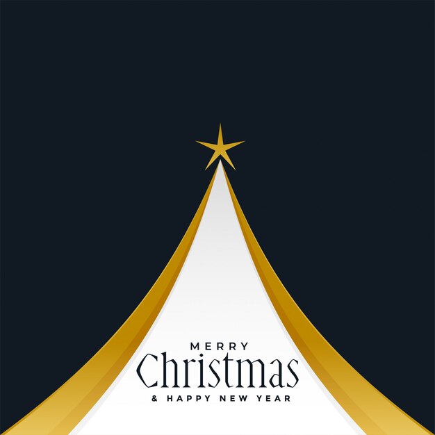 Merry christmas golden tree design background