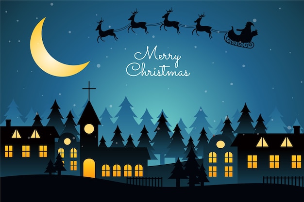 Free vector merry christmas gradient background