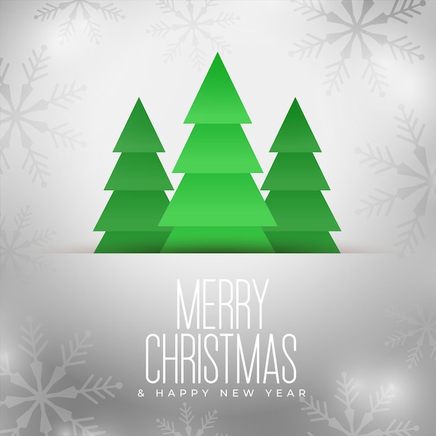 Free Vector merry christmas grey background with xmas tree design vector