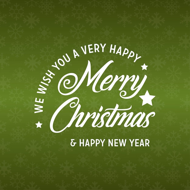 Merry Christmas and Happy New Year 2019 Green Background