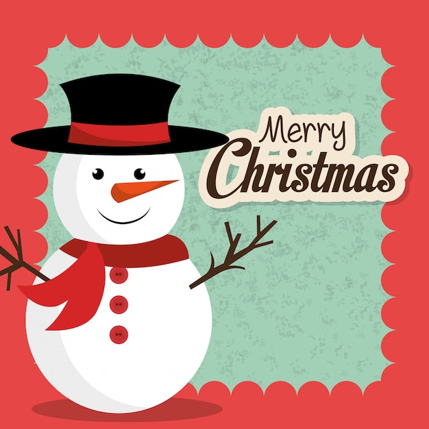 Merry christmas and happy new year card design