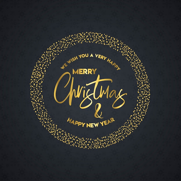 Merry Christmas and Happy New Year lettering