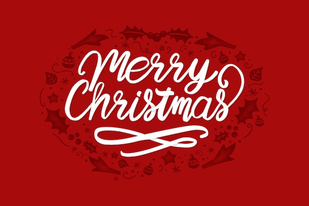 Merry Christmas lettering background