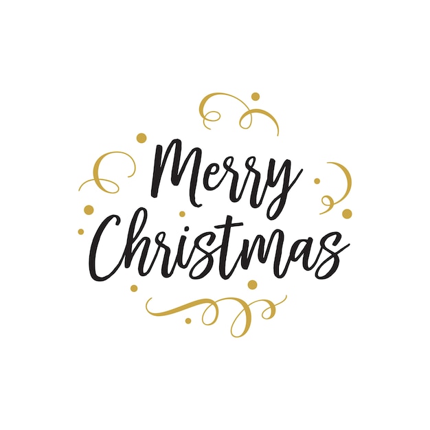 Merry Christmas lettering for party