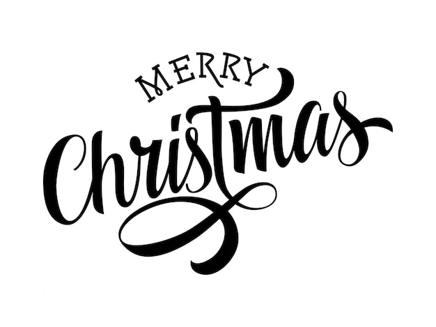 Merry Christmas lettering