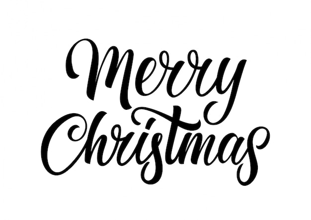 Merry Christmas lettering