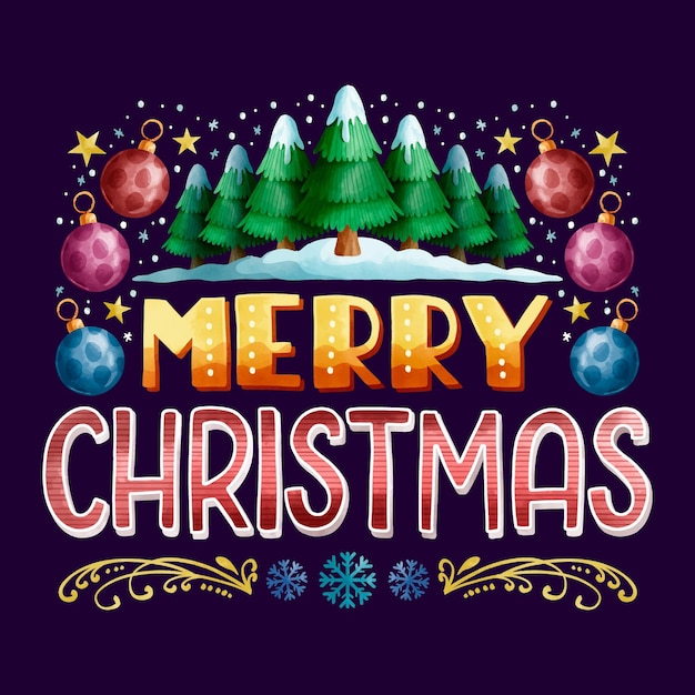 Merry christmas lettering