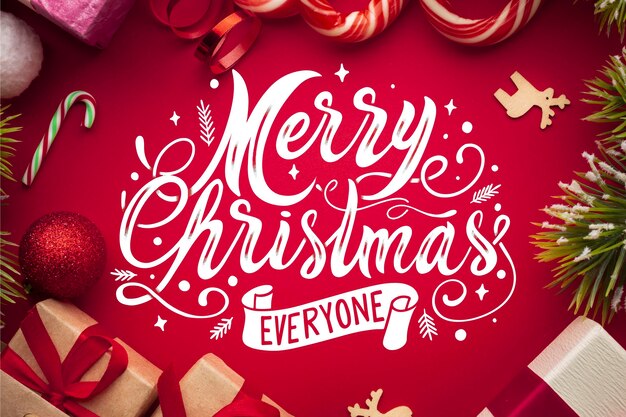 Merry christmas lettering